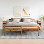Nattbord 2 Stk Med Skuff Gammelt Tre 25X31X66 Cm