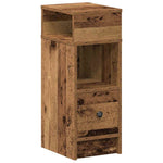 Nattbord 2 Stk Med Skuff Gammelt Tre 25X31X66 Cm