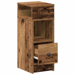 Nattbord 2 Stk Med Skuff Gammelt Tre 25X31X66 Cm