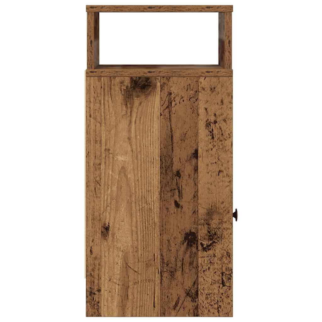 Nattbord 2 Stk Med Skuff Gammelt Tre 25X31X66 Cm