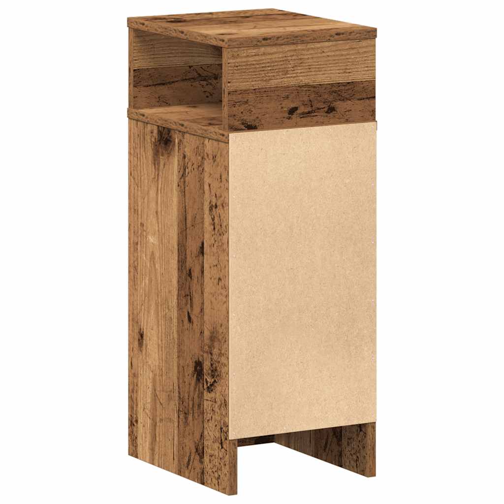 Nattbord 2 Stk Med Skuff Gammelt Tre 25X31X66 Cm