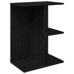 Nattbord Svart Eik 46,5X29X61 Cm Konstruert Tre