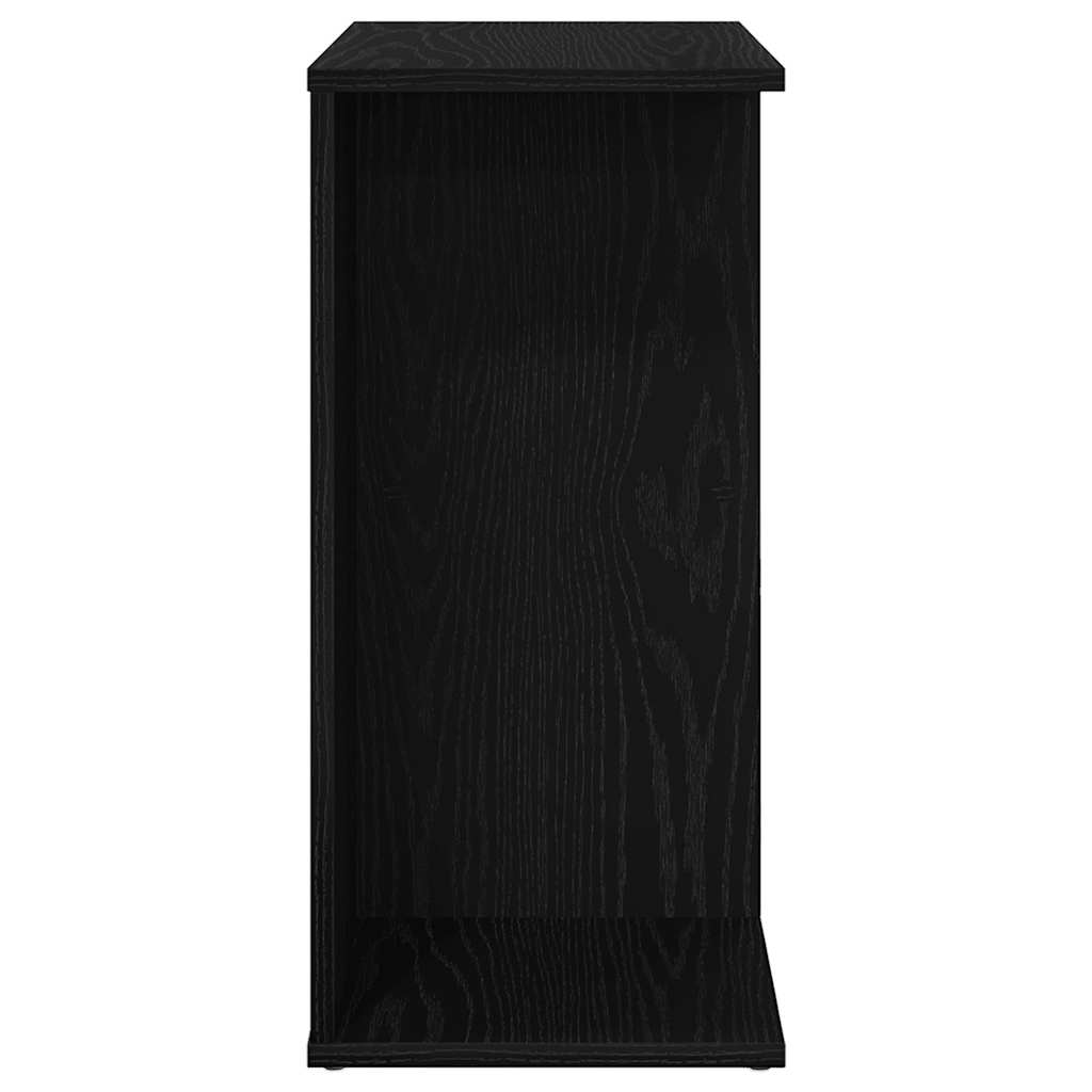 Nattbord Svart Eik 46,5X29X61 Cm Konstruert Tre
