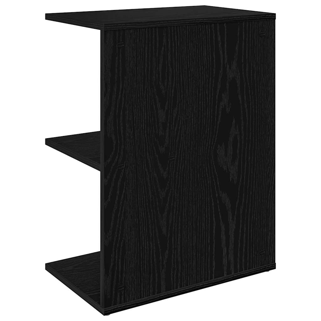 Nattbord Svart Eik 46,5X29X61 Cm Konstruert Tre