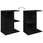 Nattbord Svart Eik 46,5X29X61 Cm Konstruert Tre