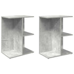 Nattbord 2 Stk Betonggrå 46,5X29X61 Cm Konstruert Tre