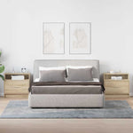 Nattbord Med Skuff 2 Stk Sonoma Eik 51X31X47 Cm