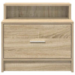 Nattbord Med Skuff 2 Stk Sonoma Eik 51X31X47 Cm