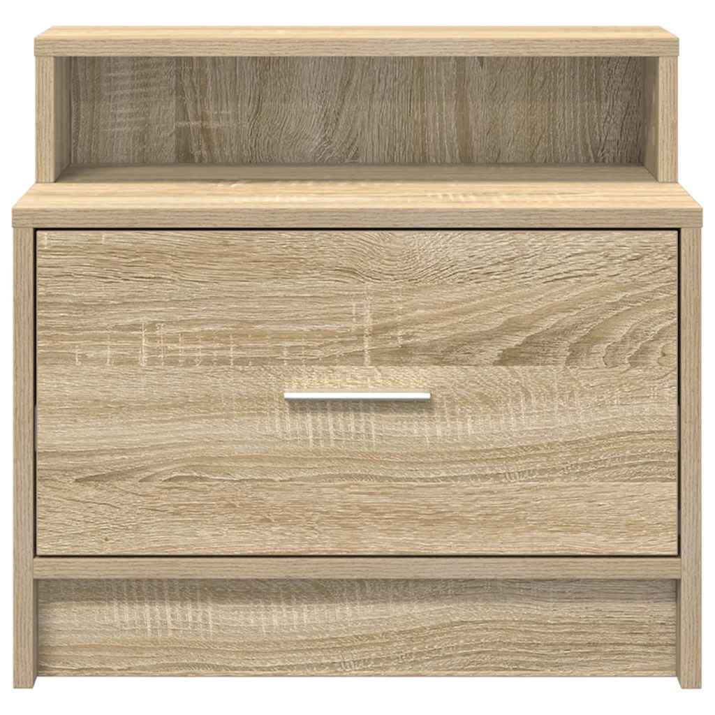 Nattbord Med Skuff 2 Stk Sonoma Eik 51X31X47 Cm