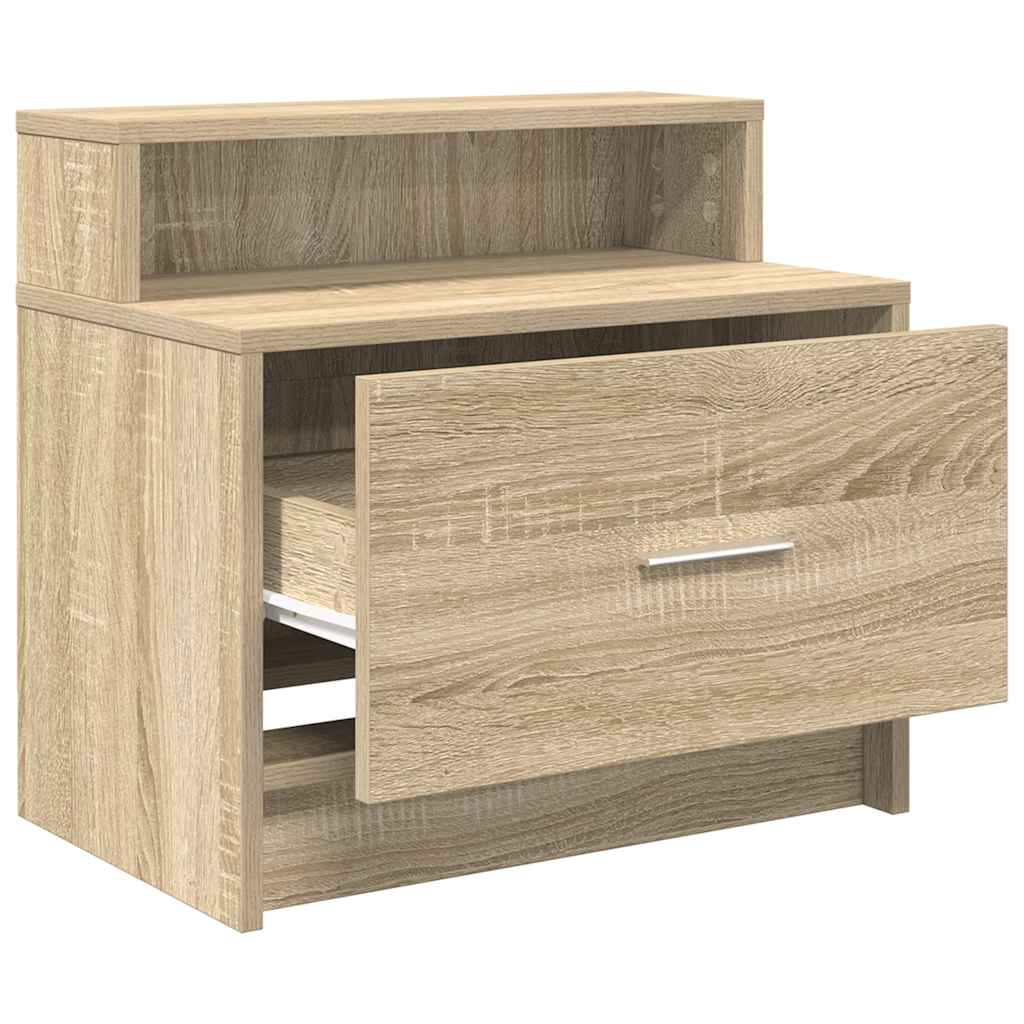 Nattbord Med Skuff 2 Stk Sonoma Eik 51X31X47 Cm