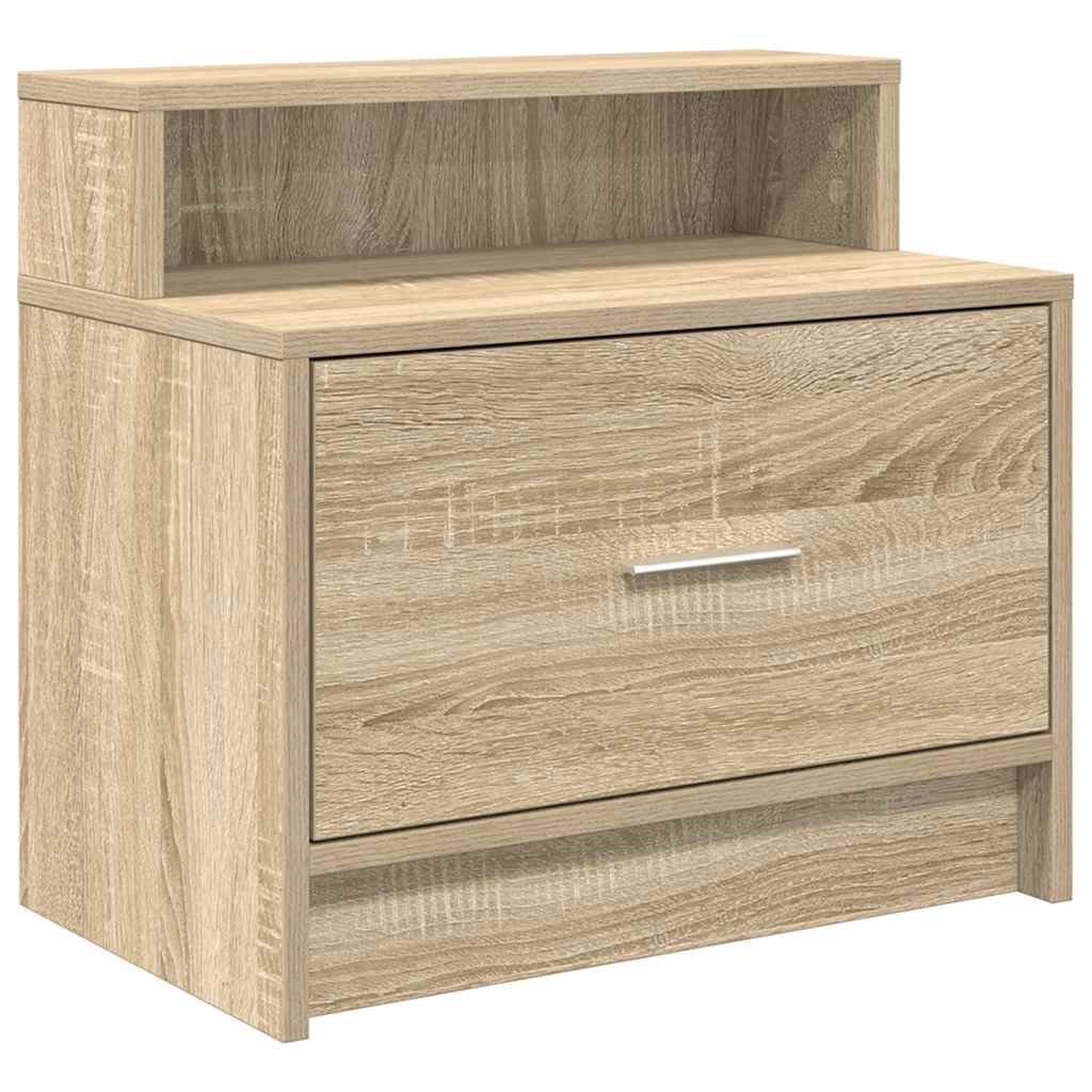Nattbord Med Skuff 2 Stk Sonoma Eik 51X31X47 Cm