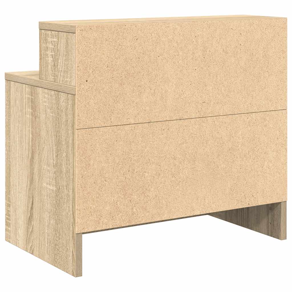 Nattbord Med Skuff 2 Stk Sonoma Eik 51X31X47 Cm