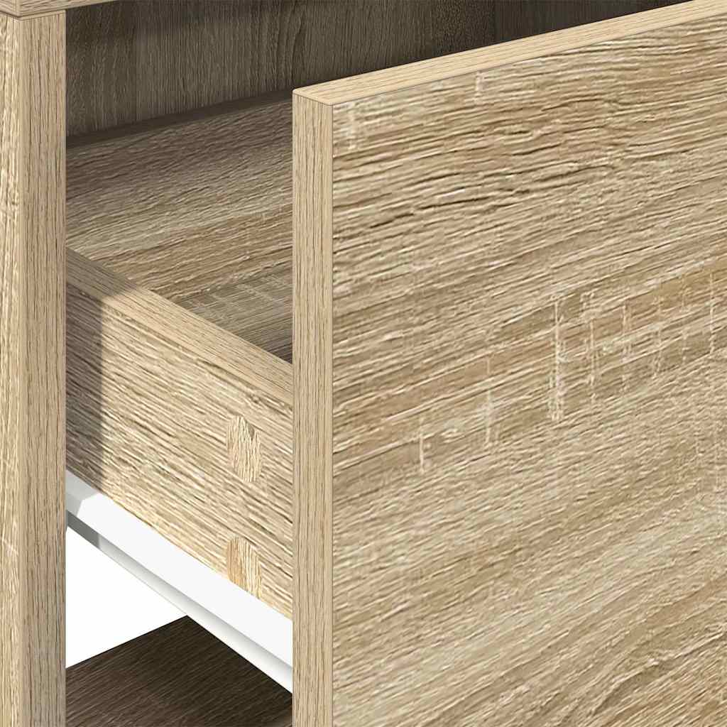 Nattbord Med Skuff 2 Stk Sonoma Eik 51X31X47 Cm