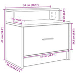 Nattbord Med Skuff 2 Stk Sonoma Eik 51X31X47 Cm