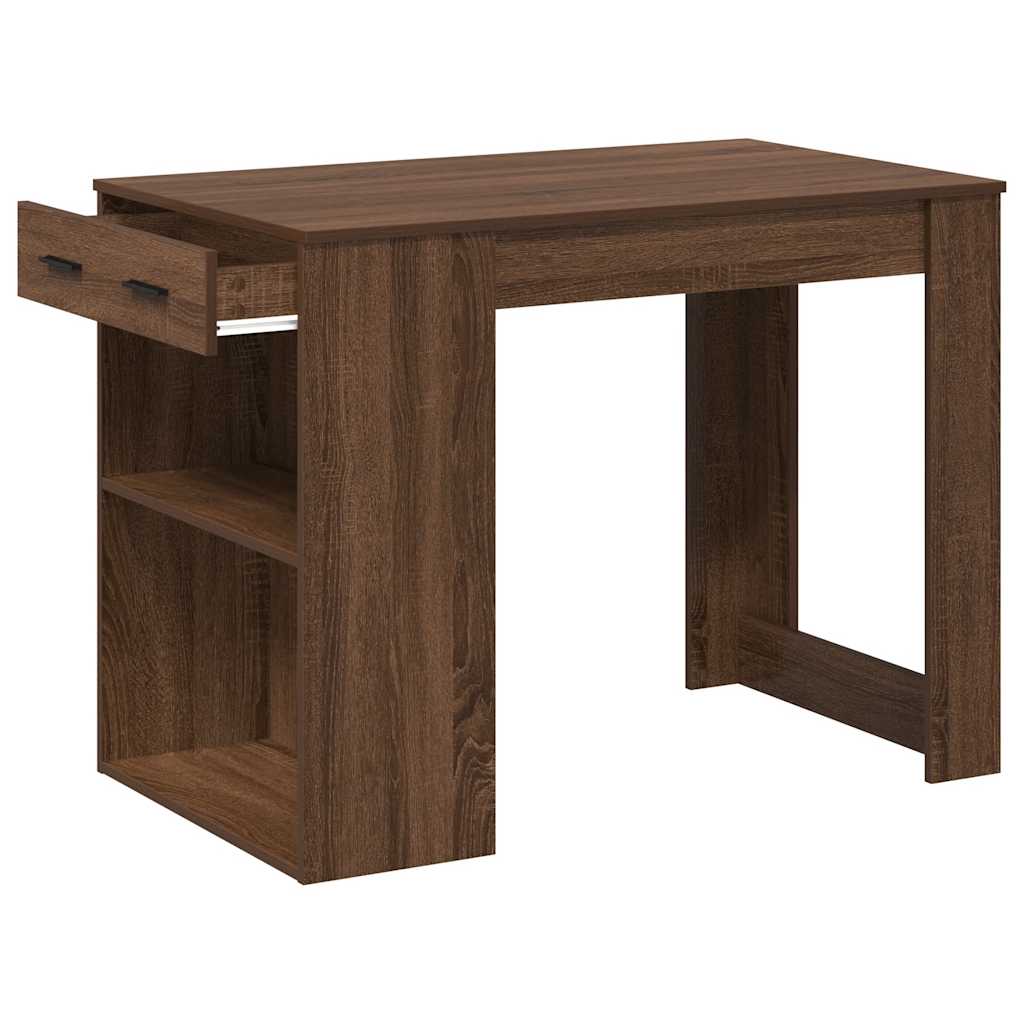 Skrivebord Med Skuff Og Hylle 102X62X77,5 Cm Konstruert Tre