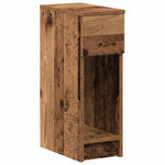 Nattbord Med Skuff Gammelt Tre 20X36X60 Cm