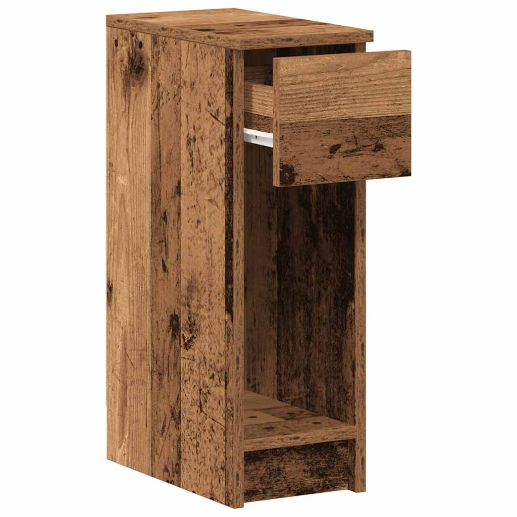 Nattbord Med Skuff Gammelt Tre 20X36X60 Cm