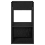 Nattbord Med Skuff Svart Eik 35X34X66,5 Cm