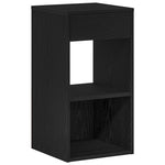 Nattbord Med Skuff 2 Stk Svart Eik 35X34X66,5 Cm