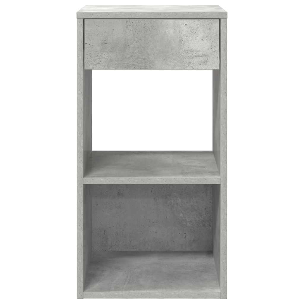 Nattbord Med Skuff 2 Stk Betonggrå 35X34X66,5 Cm