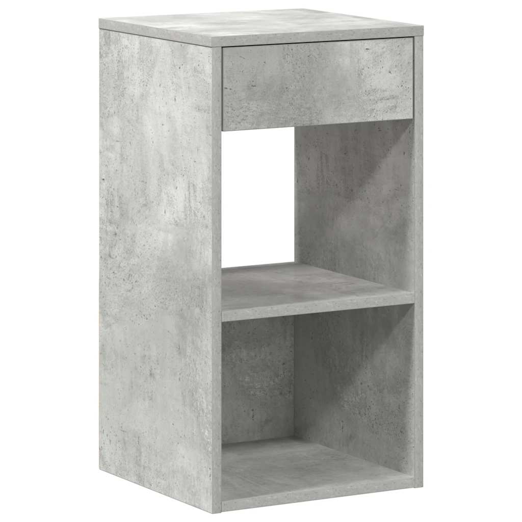 Nattbord Med Skuff 2 Stk Betonggrå 35X34X66,5 Cm