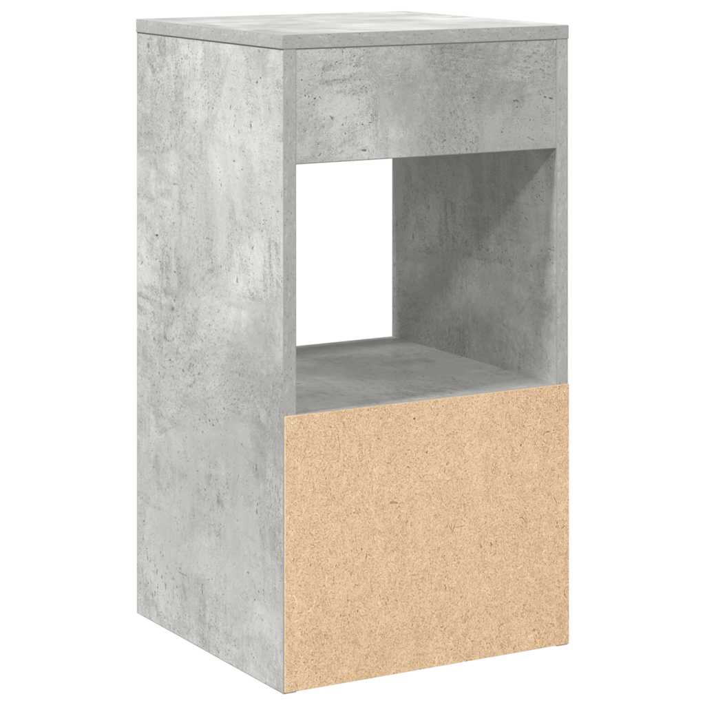 Nattbord Med Skuff 2 Stk Betonggrå 35X34X66,5 Cm