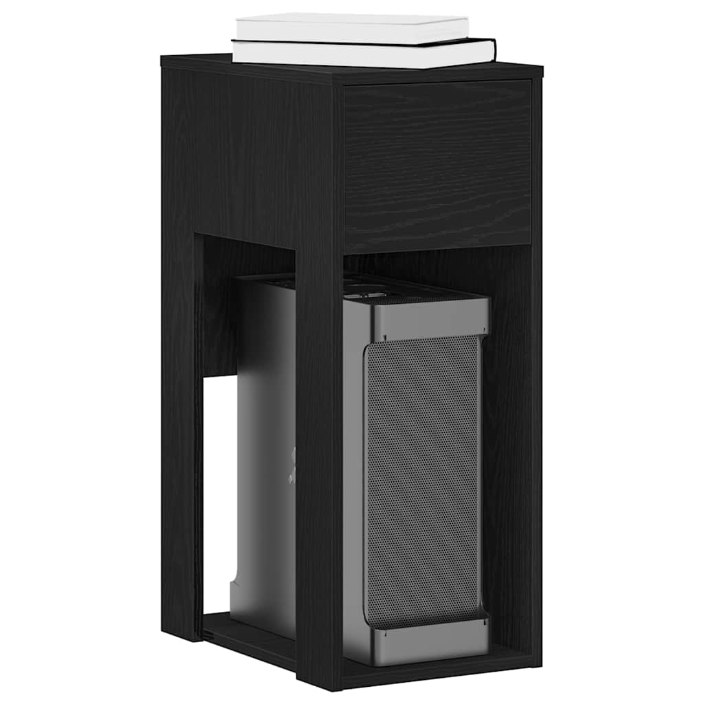 Datatårnstativ Med Skuff Svart 30X44X74 Cm