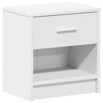 Nattbord 2 Stk Med Skuff Hvit 39X28X41 Cm