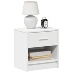 Nattbord 2 Stk Med Skuff Hvit 39X28X41 Cm