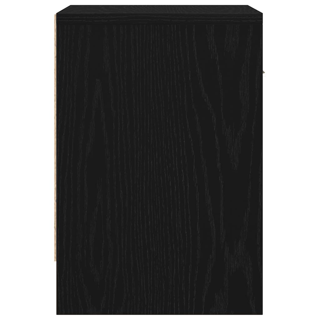 Nattbord 2 Stk Med Skuff Svart 39X28X41 Cm