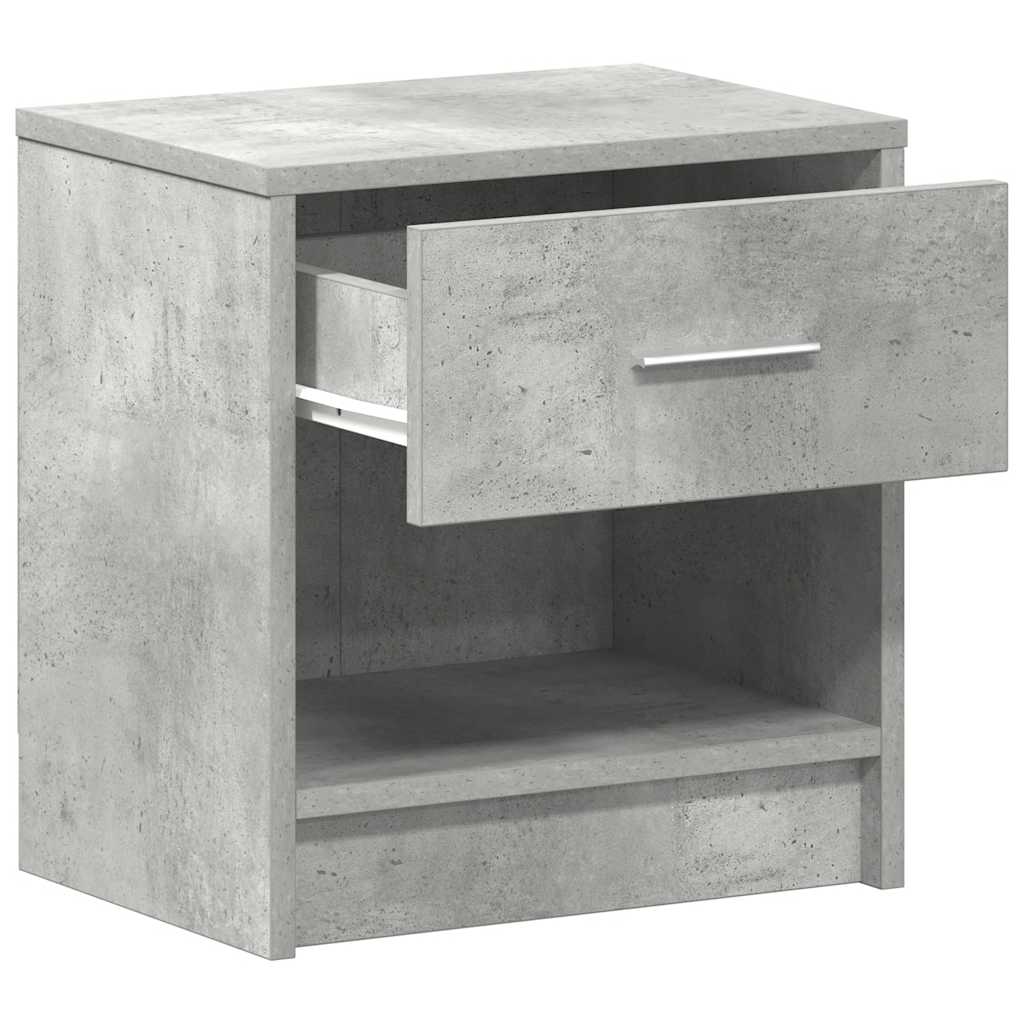 Nattbord Med Skuff Betonggrå 39X28X41 Cm