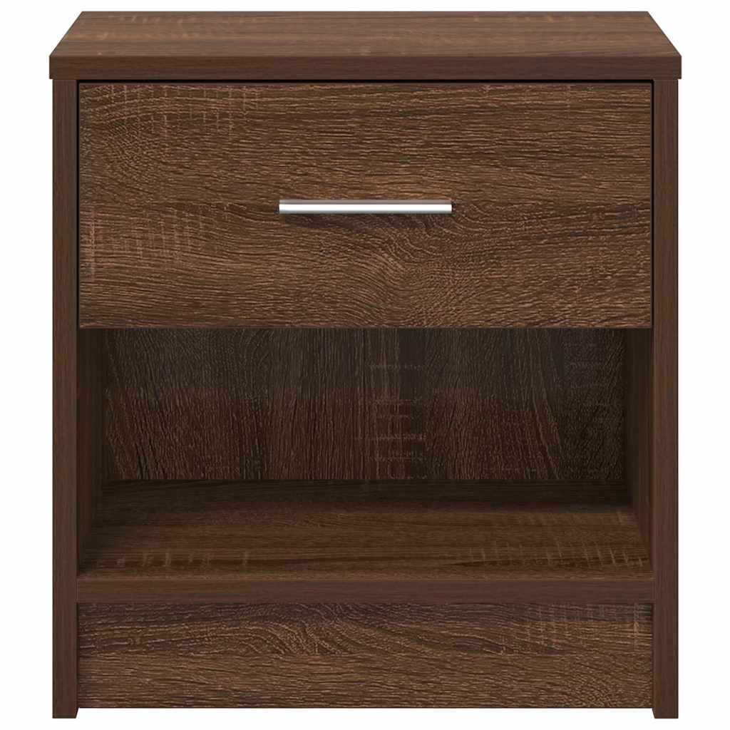 Nattbord 2 Stk Med Skuff Brun Eik 39X28X41 Cm
