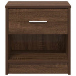 Nattbord 2 Stk Med Skuff Brun Eik 39X28X41 Cm