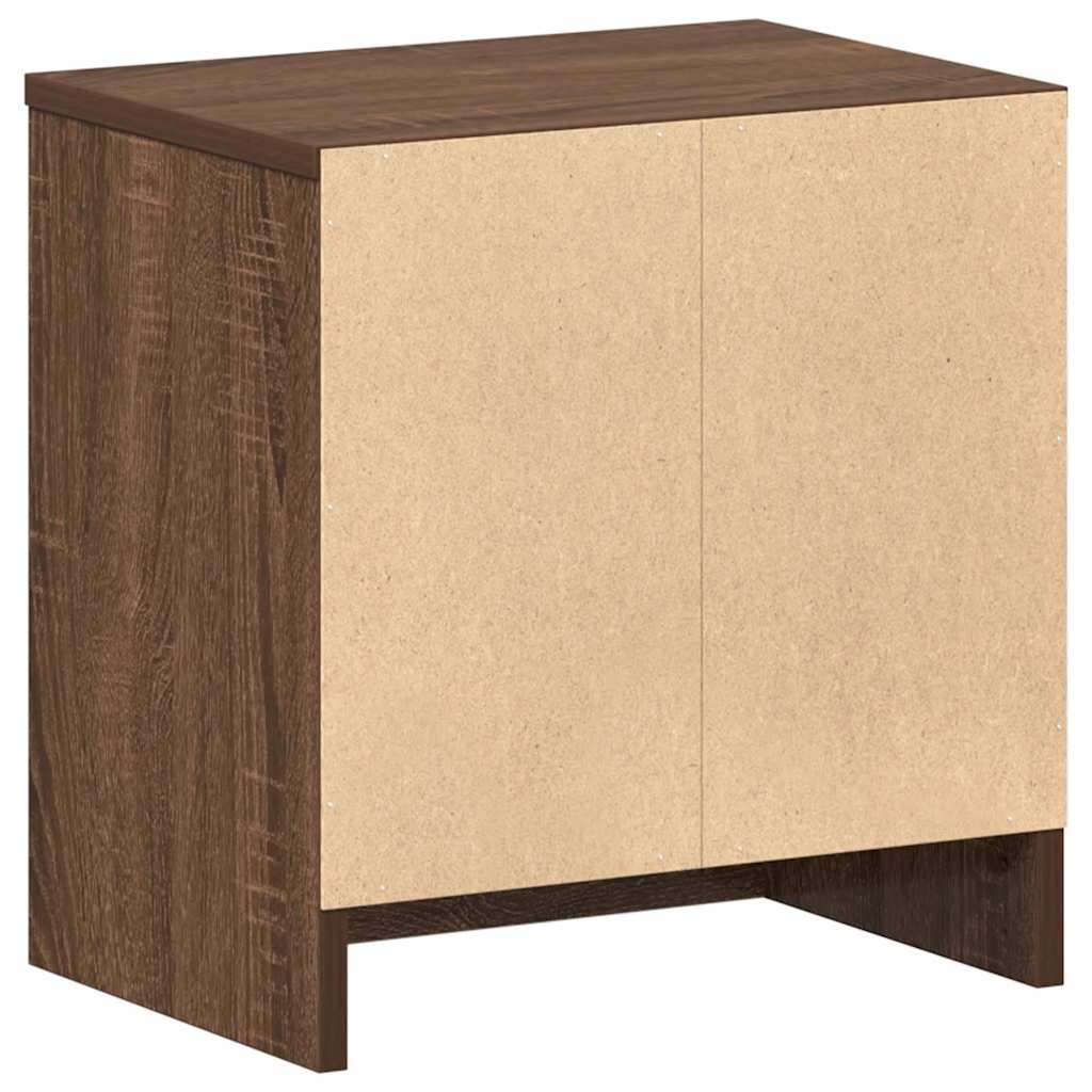 Nattbord 2 Stk Med Skuff Brun Eik 39X28X41 Cm