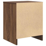 Nattbord 2 Stk Med Skuff Brun Eik 40X34X50 Cm