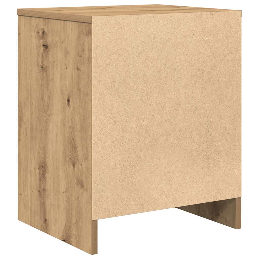 Nattbord 2 Stk Med Skuff Artisan Eik 40X34X50 Cm
