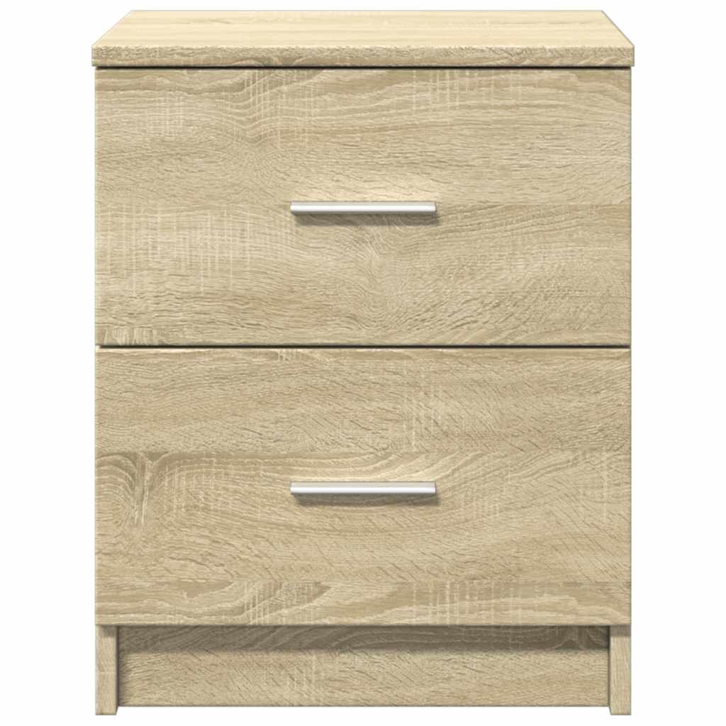 Nattbord 2 Stk Med 2 Skuffer Sonoma Eik 40X36X50 Cm