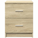 Nattbord 2 Stk Med 2 Skuffer Sonoma Eik 40X36X50 Cm