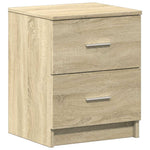 Nattbord 2 Stk Med 2 Skuffer Sonoma Eik 40X36X50 Cm