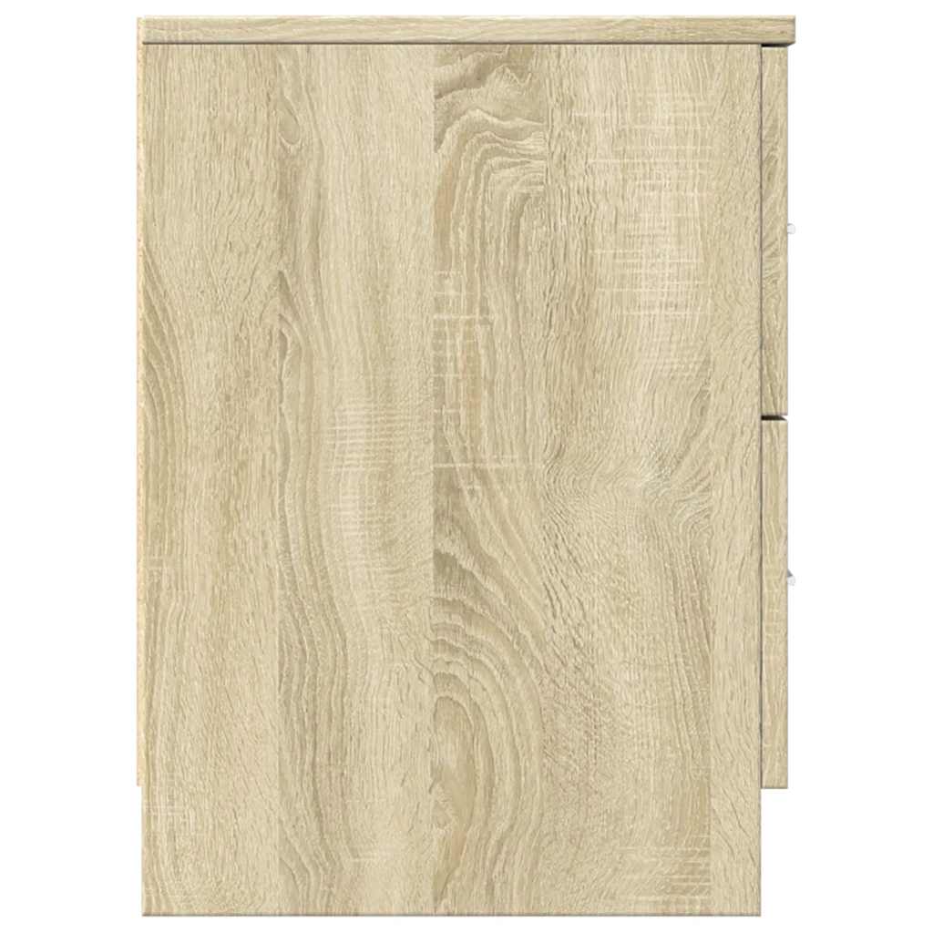 Nattbord 2 Stk Med 2 Skuffer Sonoma Eik 40X36X50 Cm