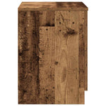 Nattbord Med 2 Skuffer Gammelt Tre 40X36X50 Cm