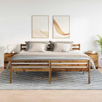 Nattbord 2 Stk Med 2 Skuffer Gammelt Tre 40X36X50 Cm