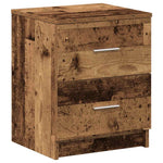 Nattbord 2 Stk Med 2 Skuffer Gammelt Tre 40X36X50 Cm
