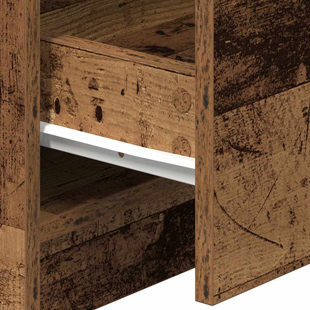 Nattbord 2 Stk Med 2 Skuffer Gammelt Tre 40X36X50 Cm