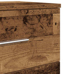 Nattbord 2 Stk Med 2 Skuffer Gammelt Tre 40X36X50 Cm