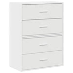 Skap Med 2 Skuffer 2 Stk Hvit 60X31X40 Cm Konstruert Tre