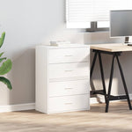 Skap Med 2 Skuffer 2 Stk Hvit 60X31X40 Cm Konstruert Tre