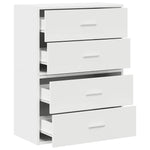 Skap Med 2 Skuffer 2 Stk Hvit 60X31X40 Cm Konstruert Tre