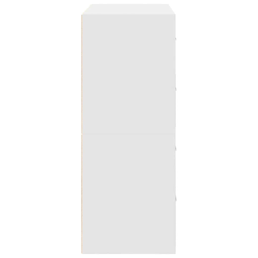 Skap Med 2 Skuffer 2 Stk Hvit 60X31X40 Cm Konstruert Tre