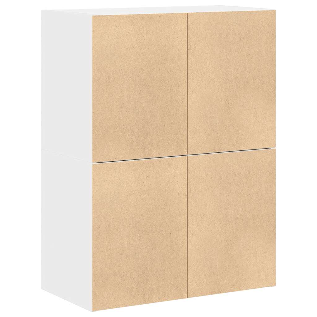 Skap Med 2 Skuffer 2 Stk Hvit 60X31X40 Cm Konstruert Tre